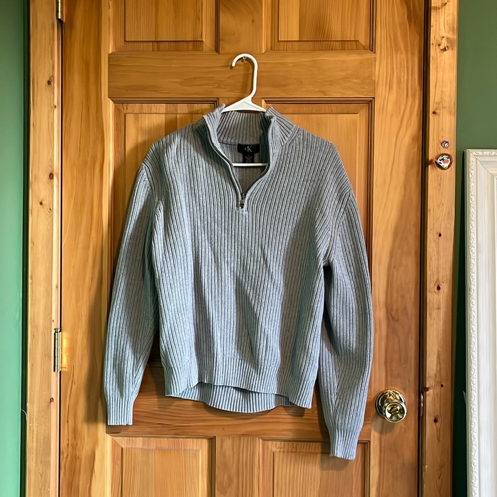 Calvin Klein ribbed quarter zip pullover